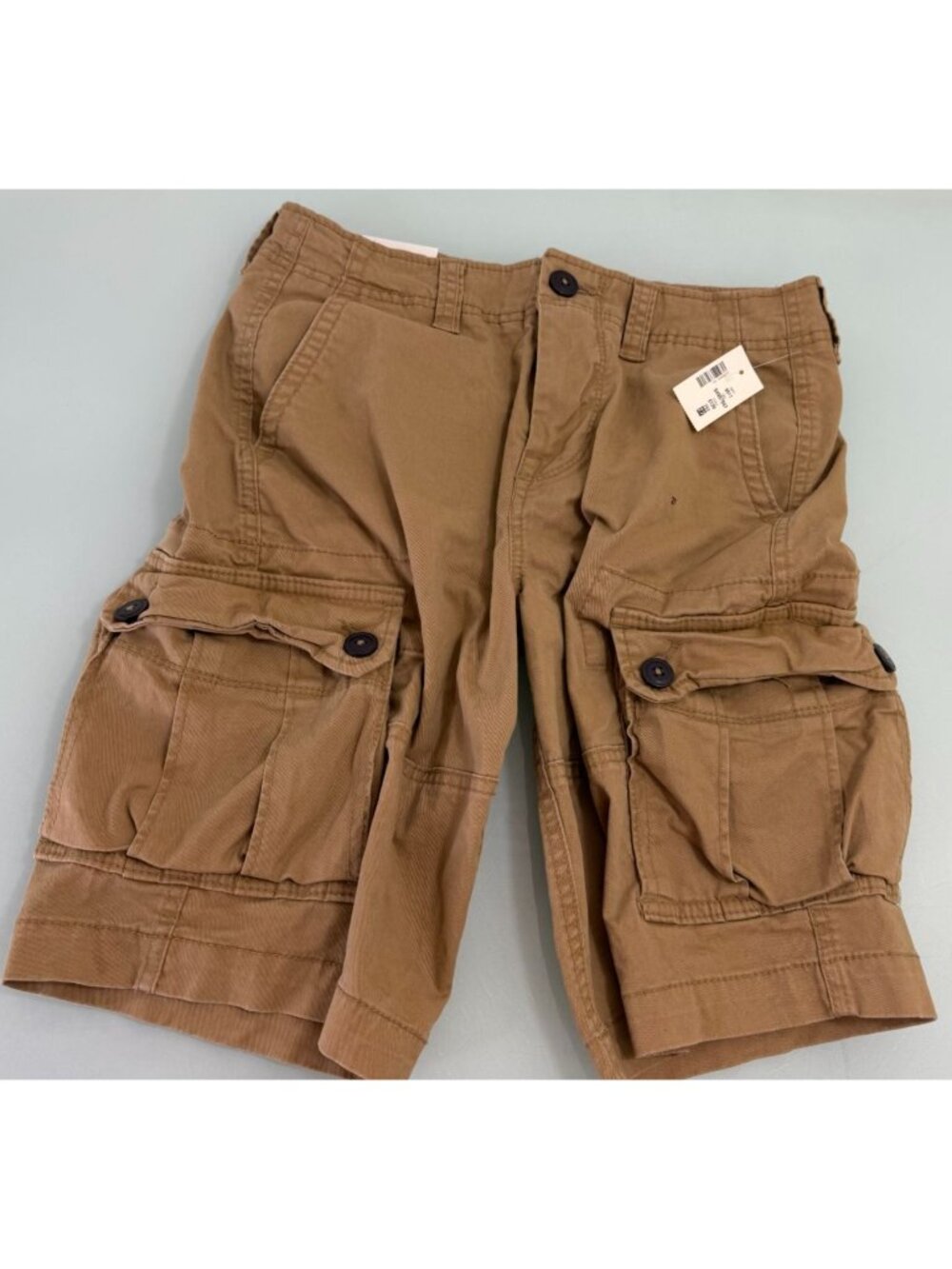 New Aeropostale Cargo Shorts Men 27 Utility 10" Inseam At the knee Y2K Khaki NWT